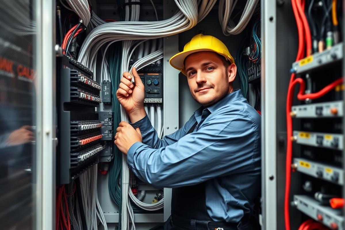 Armoire et circuits électriques